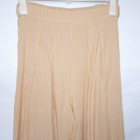 Sadie & Sage Mustard Stripe Waistband Ankle Pants - Picture 3 of 7